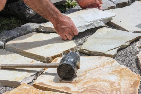 Stone Sidewalk Installation in North Ridgeville