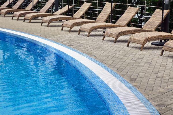 Poolside Hardscaping in North Ridgeville